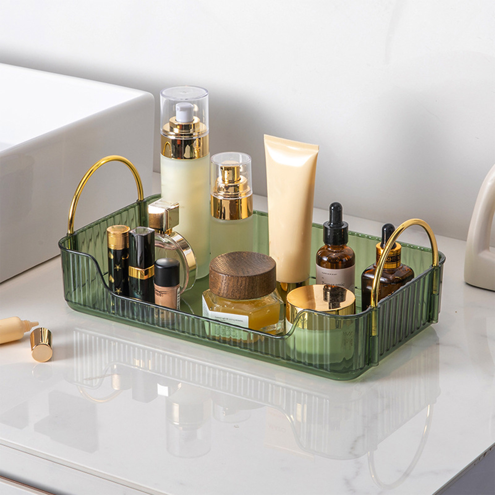 Beauty Makeup Vanity - Organizador de baño de lujo, estante