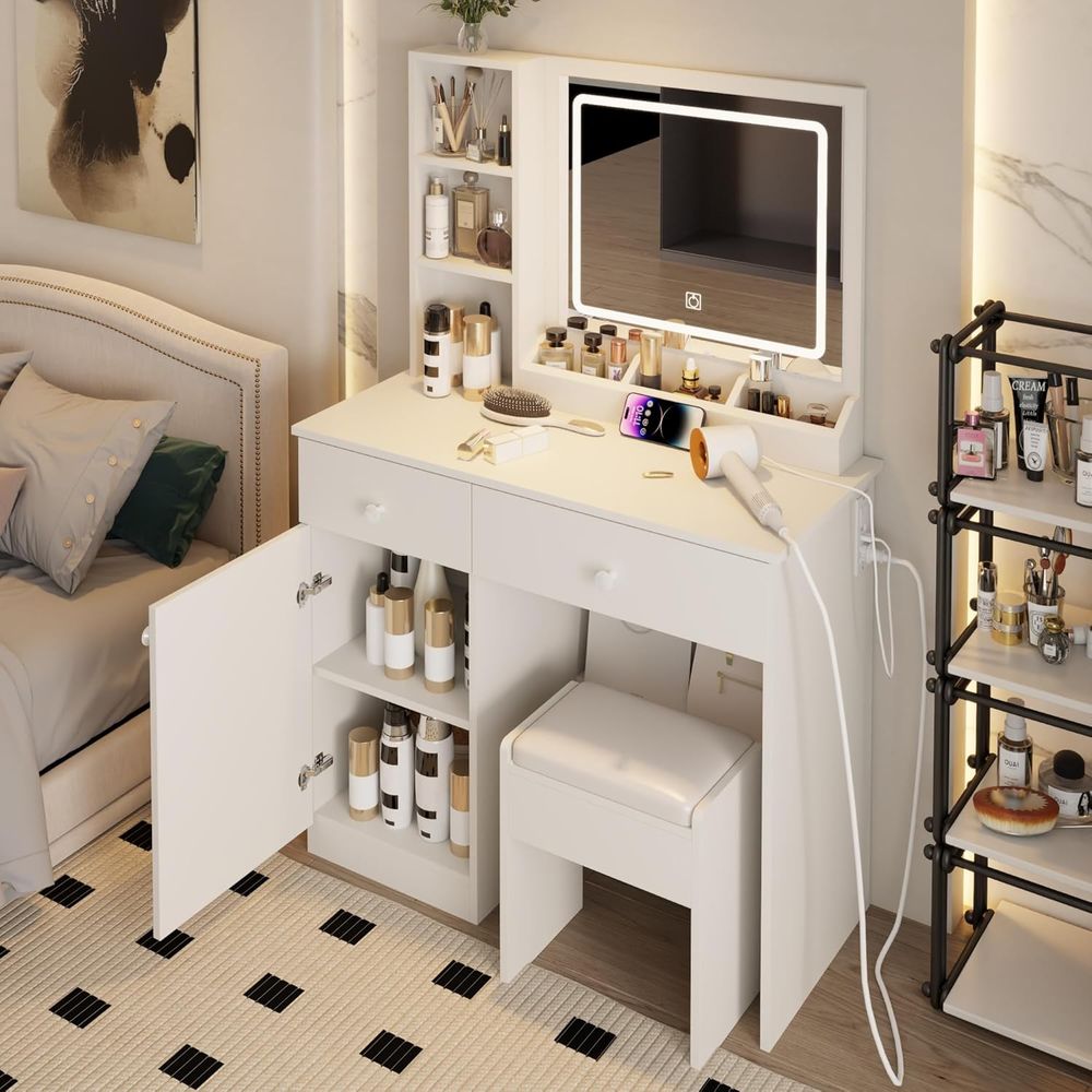 Beauty Makeup Vanity Set - Juego de mesa de tocador, tocador