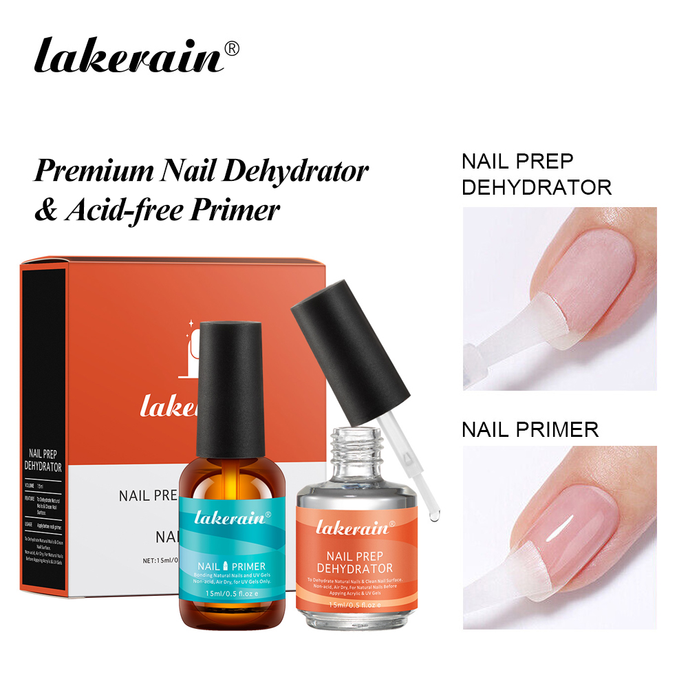 Nail Dehydrator Primer - Kit de Preparación de Uñas de