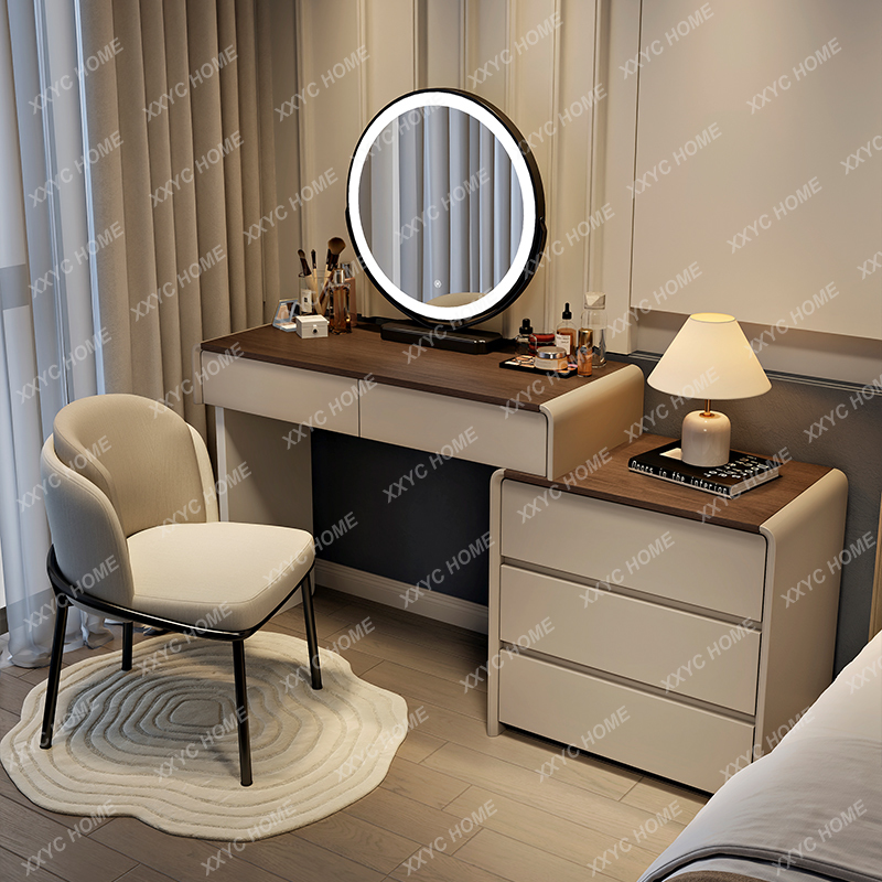 Beauty Makeup Vanity Set - HHAesthetic-Miro de tocador de madera, juego
