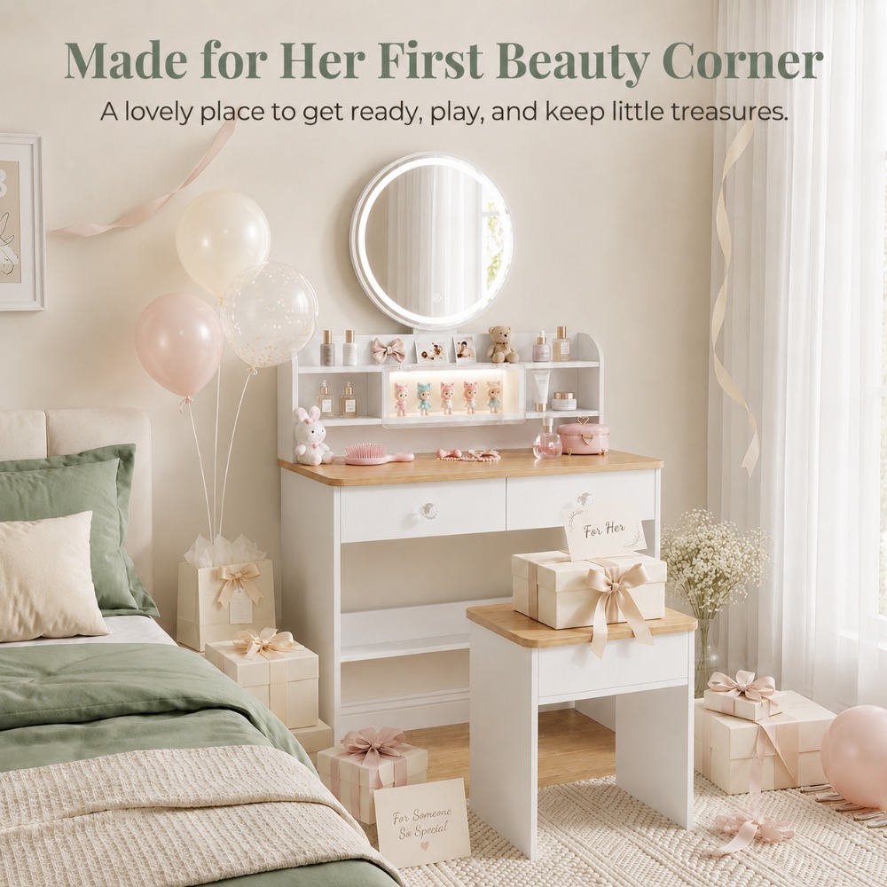 Beauty Makeup Vanity Set - Regalo Perfecto para Ella, Juego de