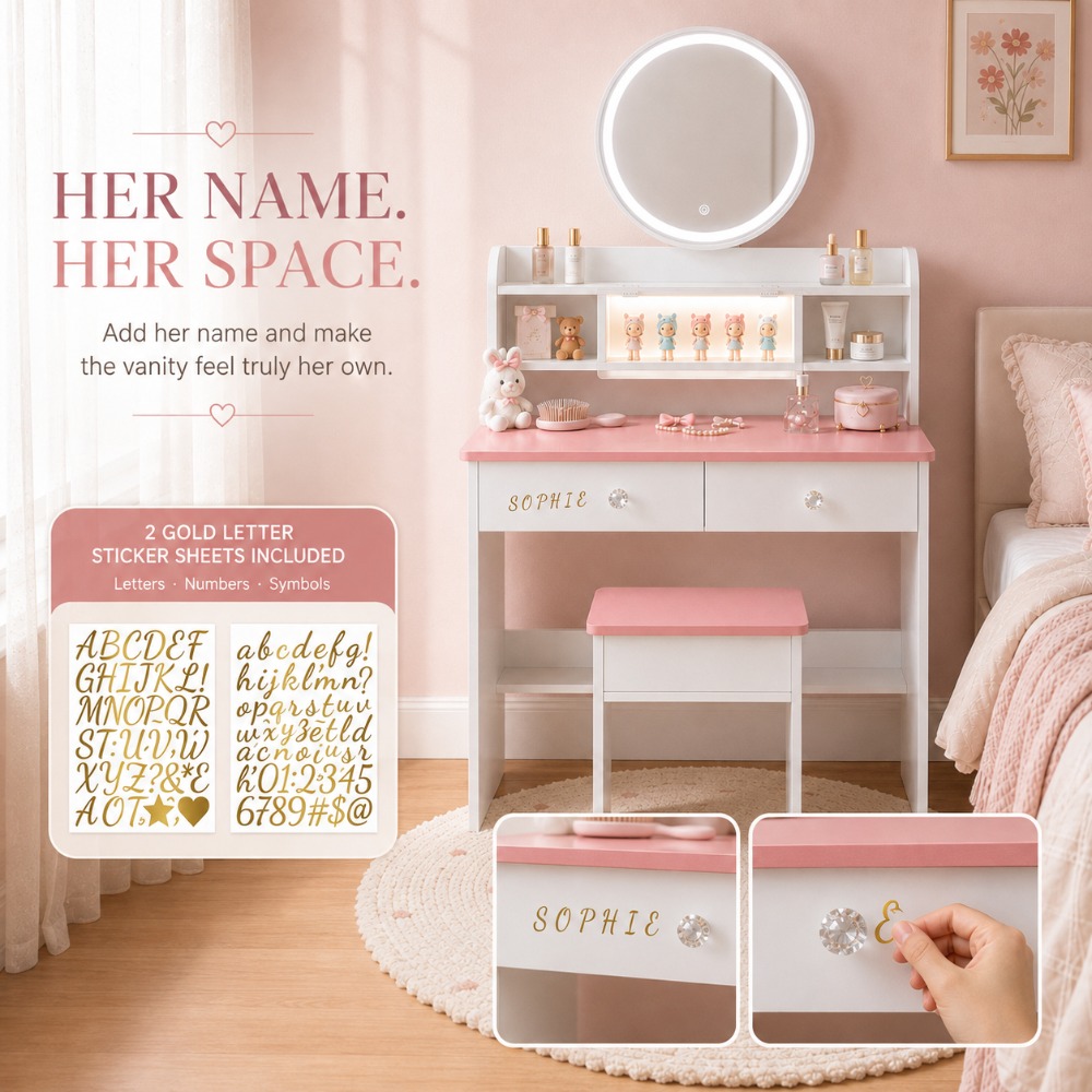Beauty Makeup Vanity Set - Regalo Perfecto para Ella, Juego de