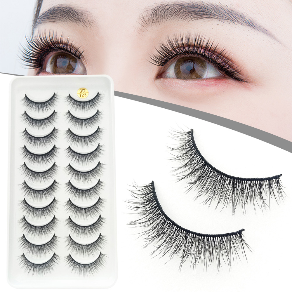 Beauty Makeup Design - 10 pares de pestañas postizas esponjosas