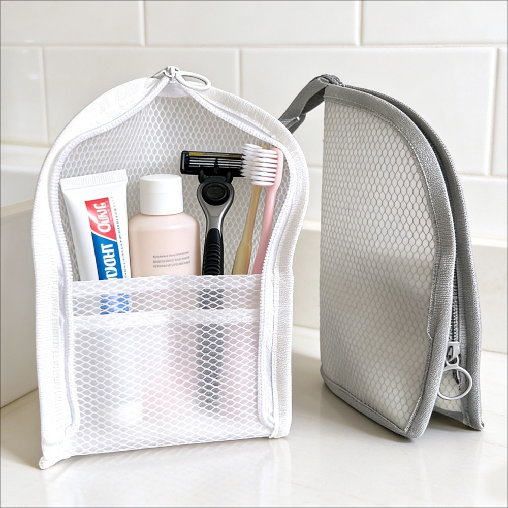 Beauty Makeup Vanity - Bolsa de aseo de malla transpirable