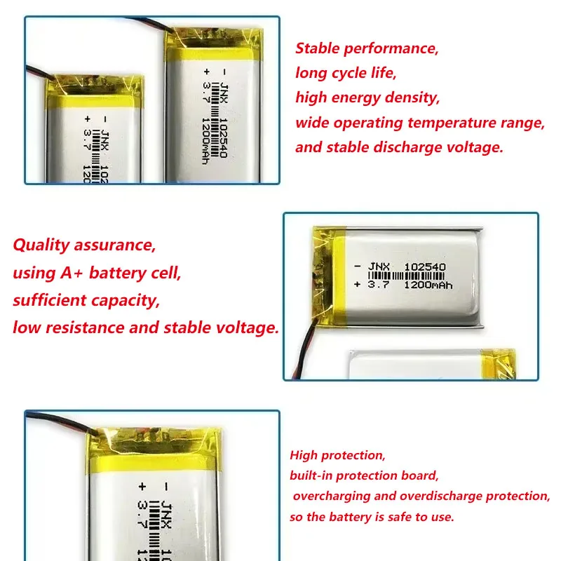102540 3,7 V 1200 mAh batería  - Beauty Makeup Games Free reseña y precio
