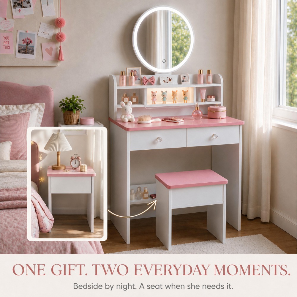 Regalo Perfecto para Ella, Jue - Beauty Makeup Vanity Set reseña y precio