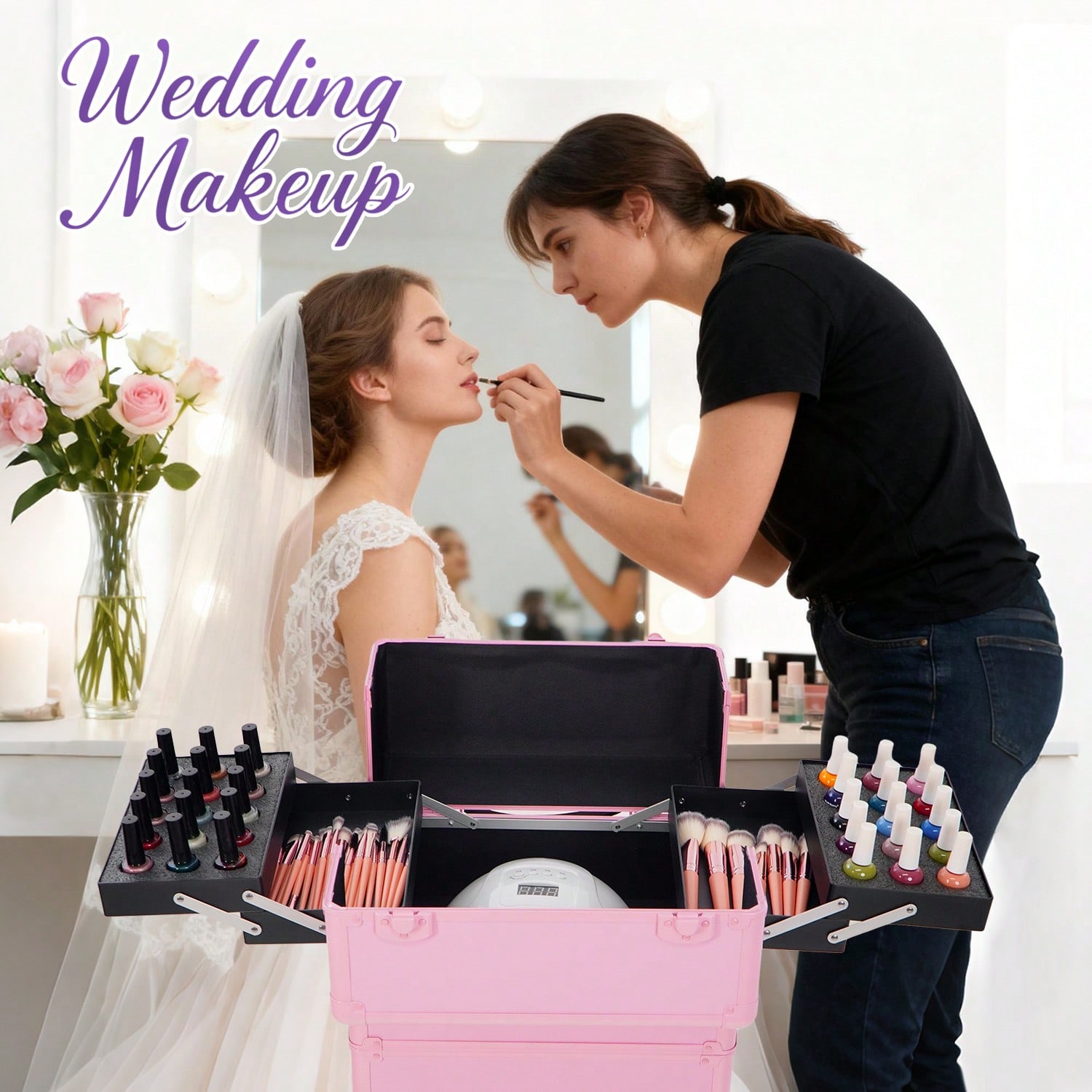 Maleta de Maquillaje con Rueda - Beauty Makeup Vanity reseña y precio