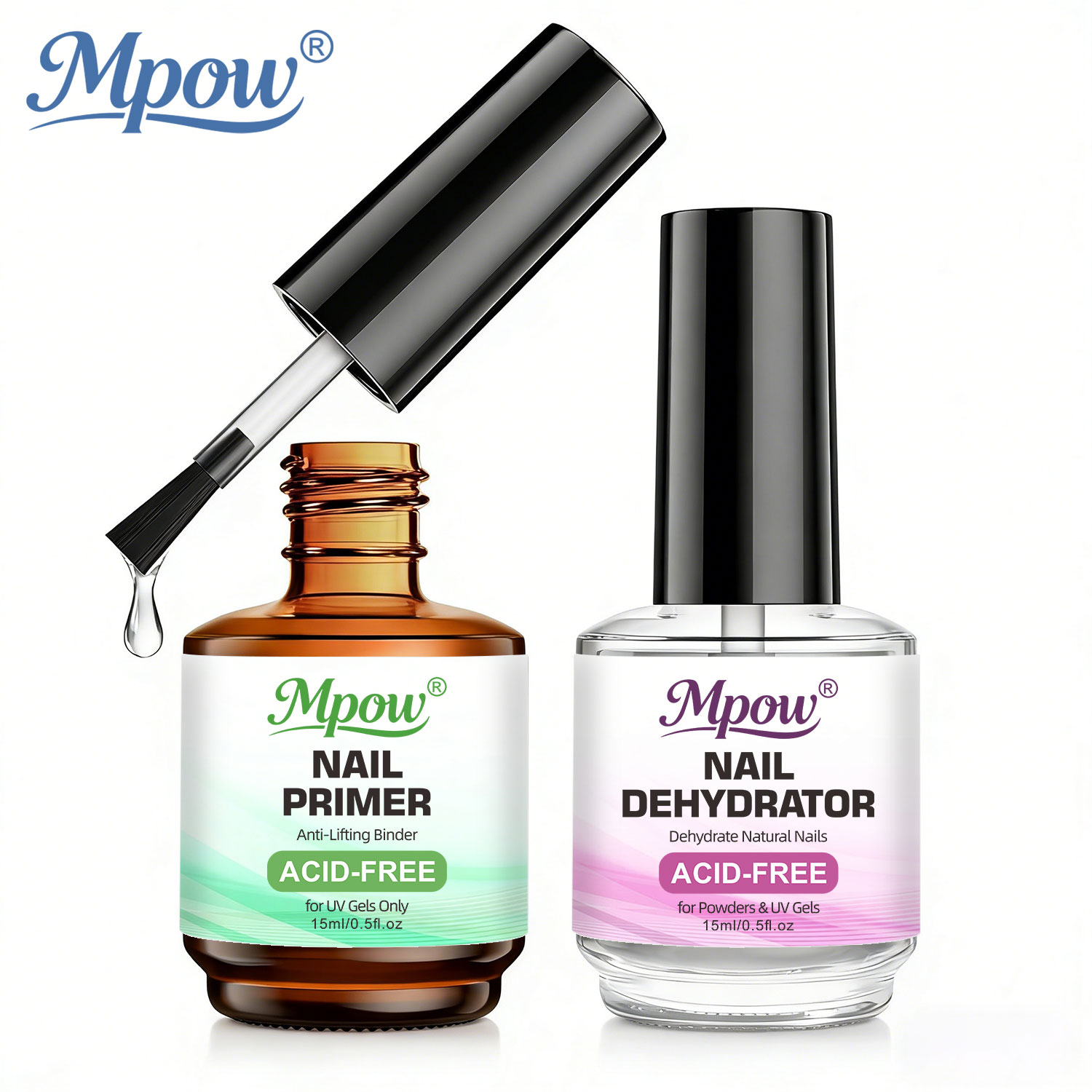 Mpow 1/2 piezas 15ml Deshidrat - Nail Dehydrator Primer reseña y precio