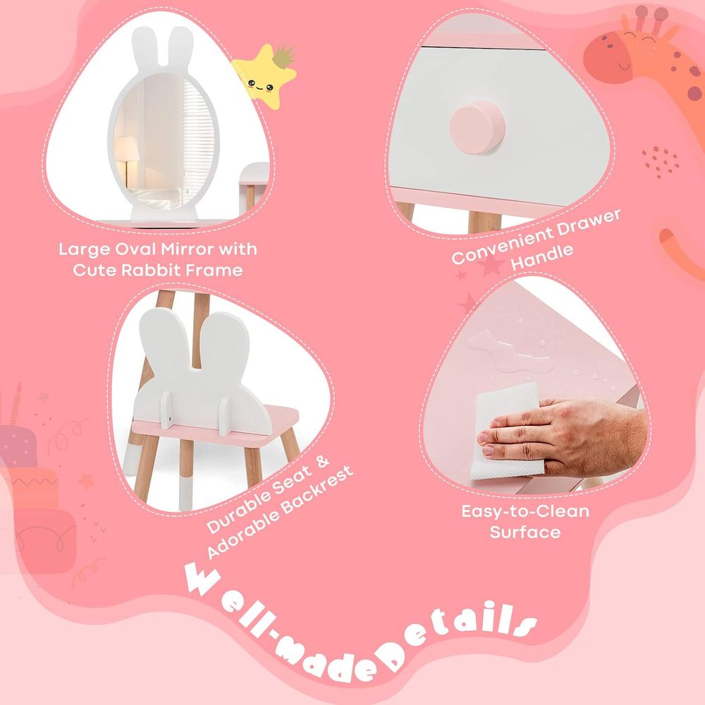 EY Kids Vanity, Juego de Mesa  - Beauty Makeup Vanity Set reseña y precio