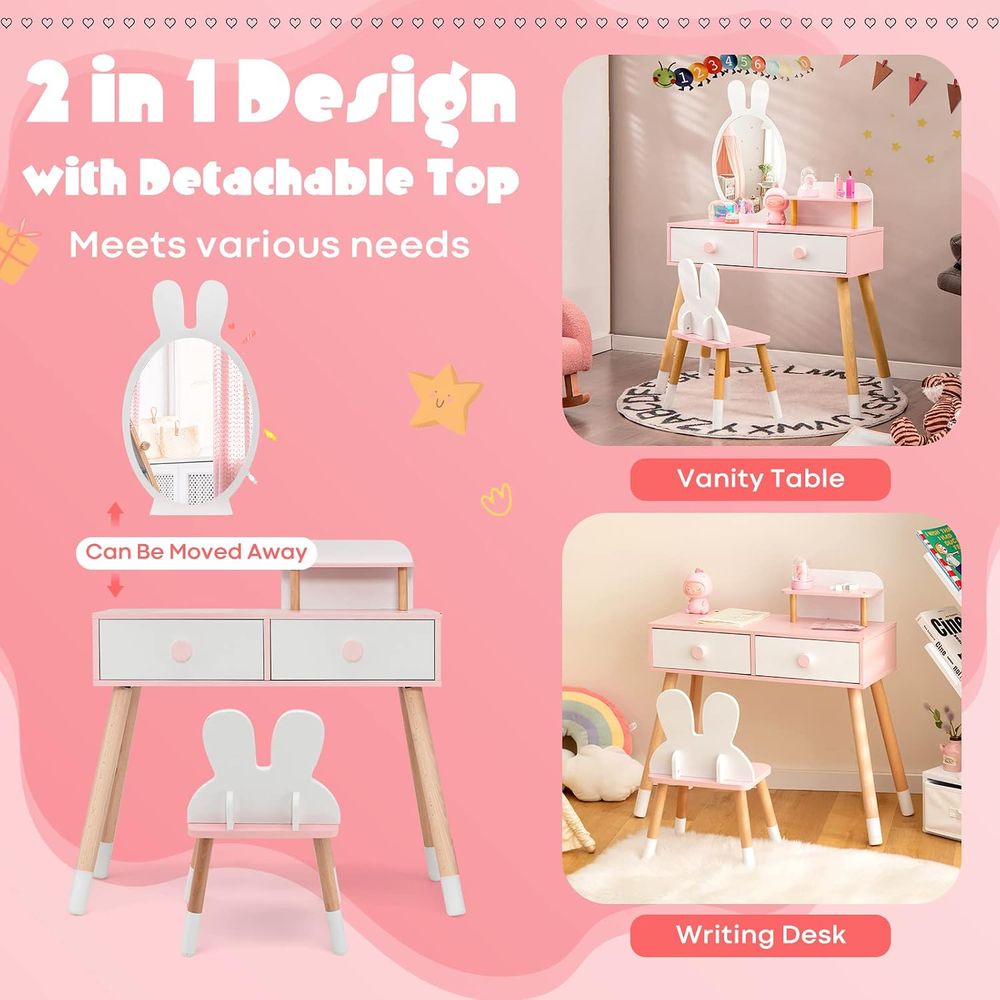 EY Kids Vanity, Juego de Mesa  - Beauty Makeup Vanity Set reseña y precio